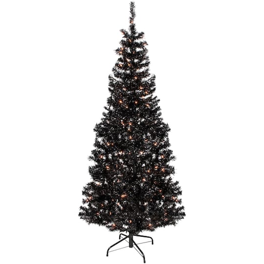 6ft. Pre-Lit Tinsel Artificial Christmas Tree
